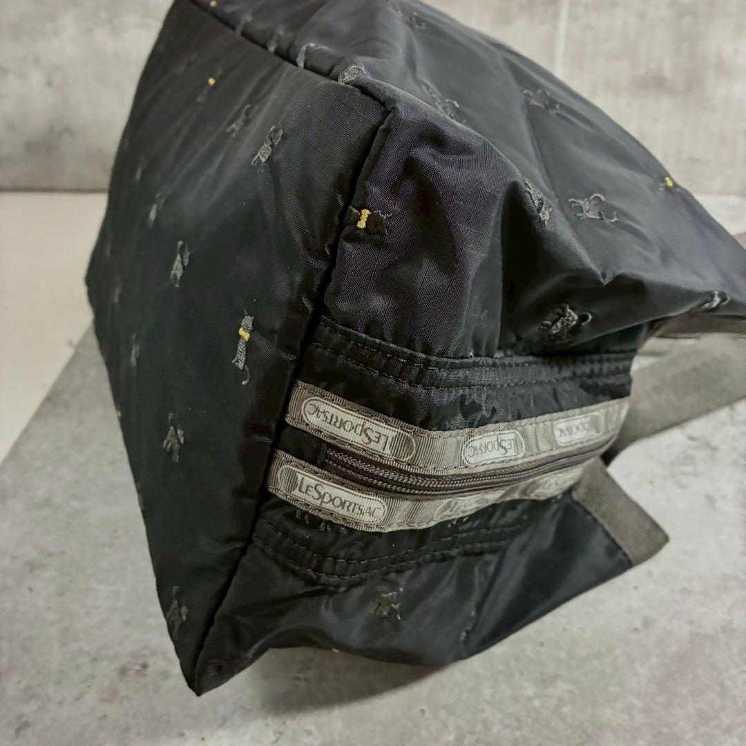 LeSportsac 　ボストンバッグ　 ポーチ　モリー　猫　ブラック　レスポ