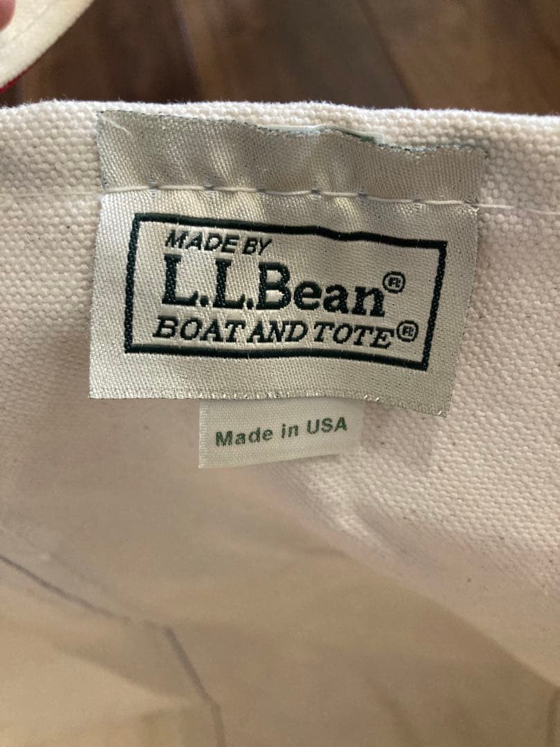 エルエルビーン キャンバス トートバッグ BOATANDTOTE USA製 赤