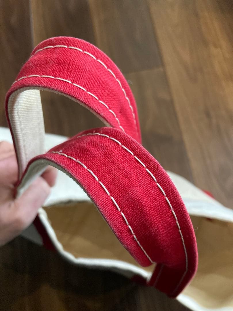 エルエルビーン キャンバス トートバッグ BOATANDTOTE USA製 赤