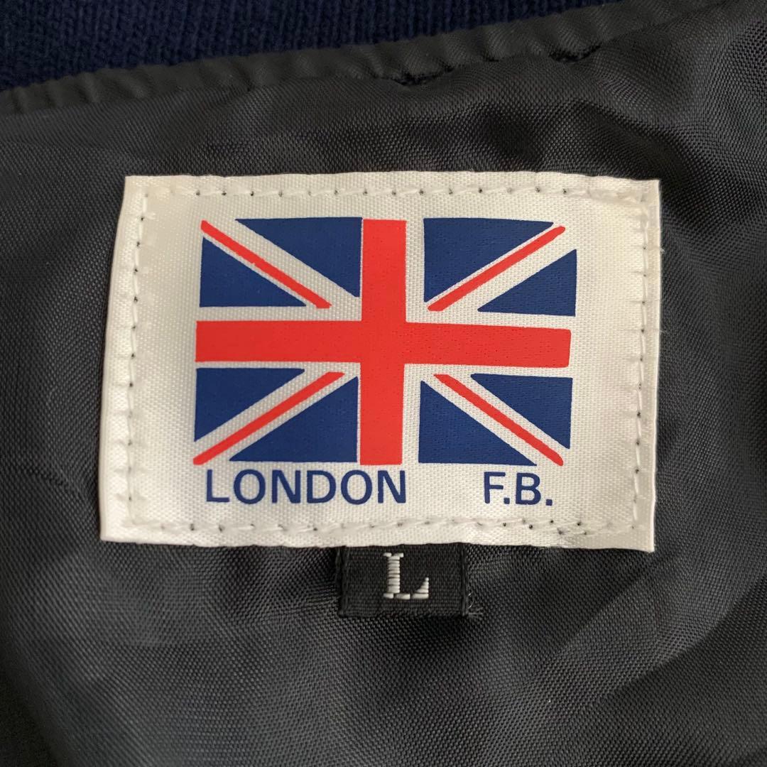 vintage London F.B スカジャン ネイビー 鷲 龍 イーグル L