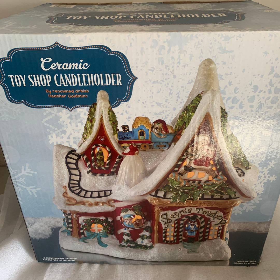 未使用　BlueSky キャンドルハウス 陶器 クリスマス　陶器
