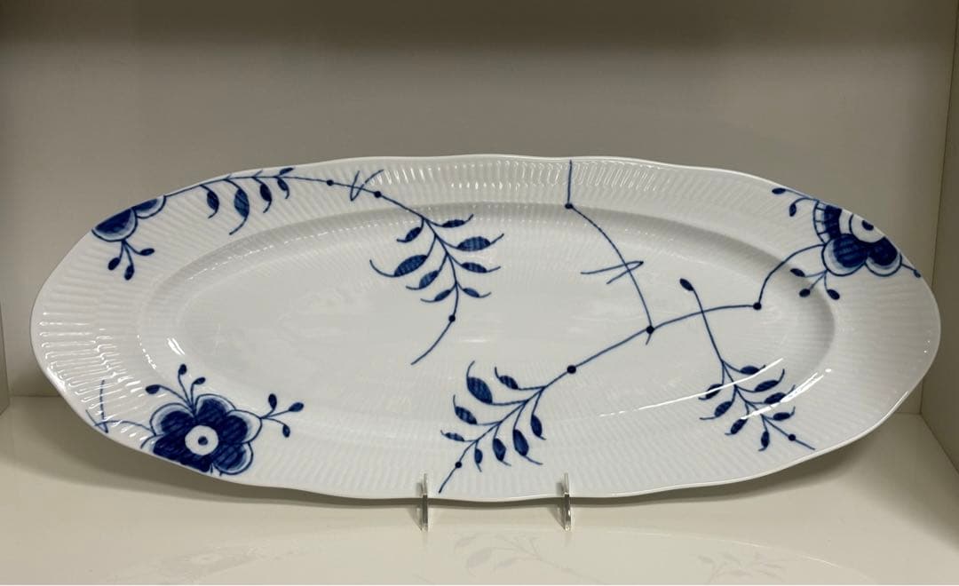 ロイヤルコペンハーゲン ブルーフルーテッド　メガフィッシュディッシュ　未使用