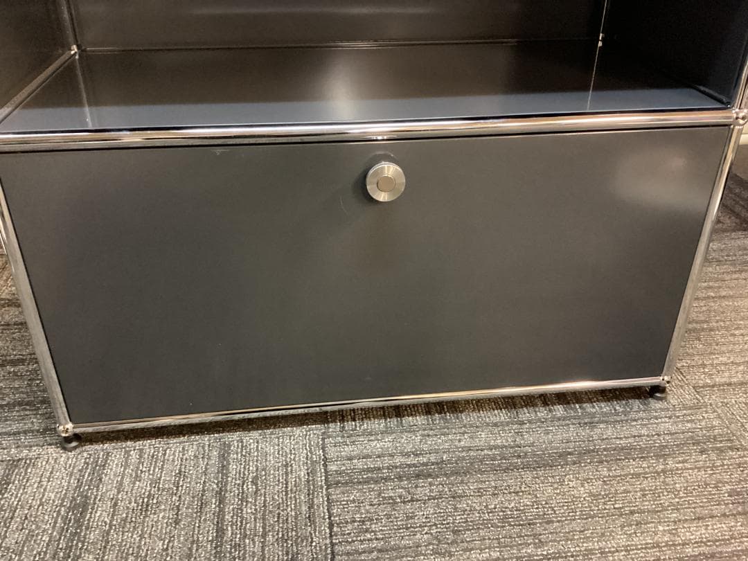 USMハラー ３段 オープンキャビネット シェルフ アントラサイト