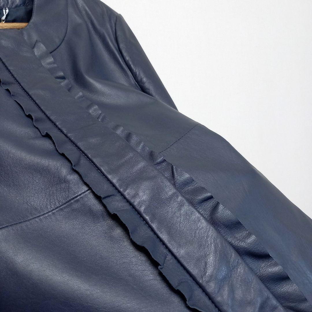 極美品 マックスマーラ MAX&CO 羊革 シープスキン レザージャケット 40