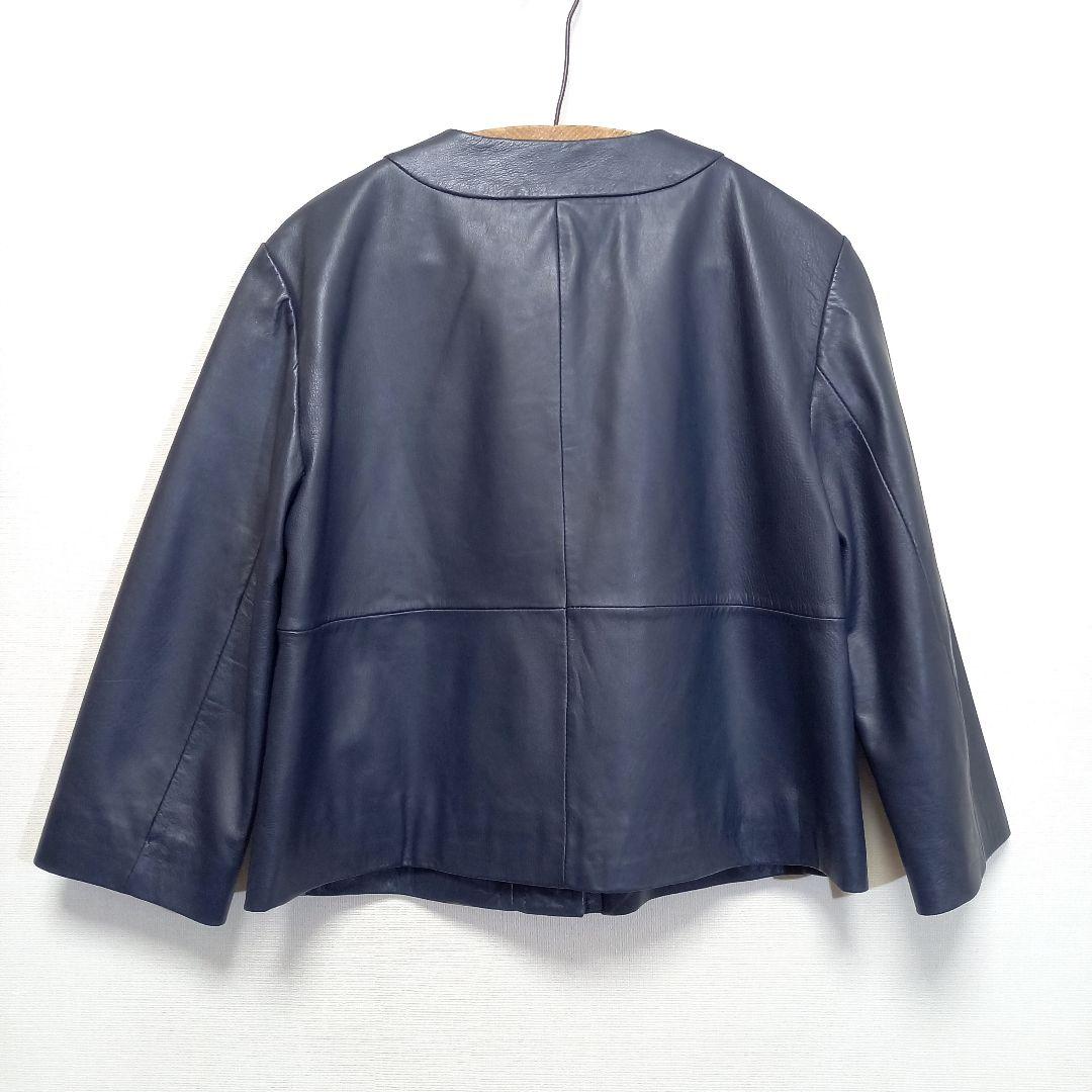 極美品 マックスマーラ MAX&CO 羊革 シープスキン レザージャケット 40