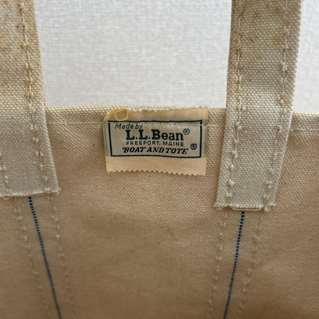 80s ガイド2本 ギザタグ エルエルビーン トートバッグ レッド Mサイズ