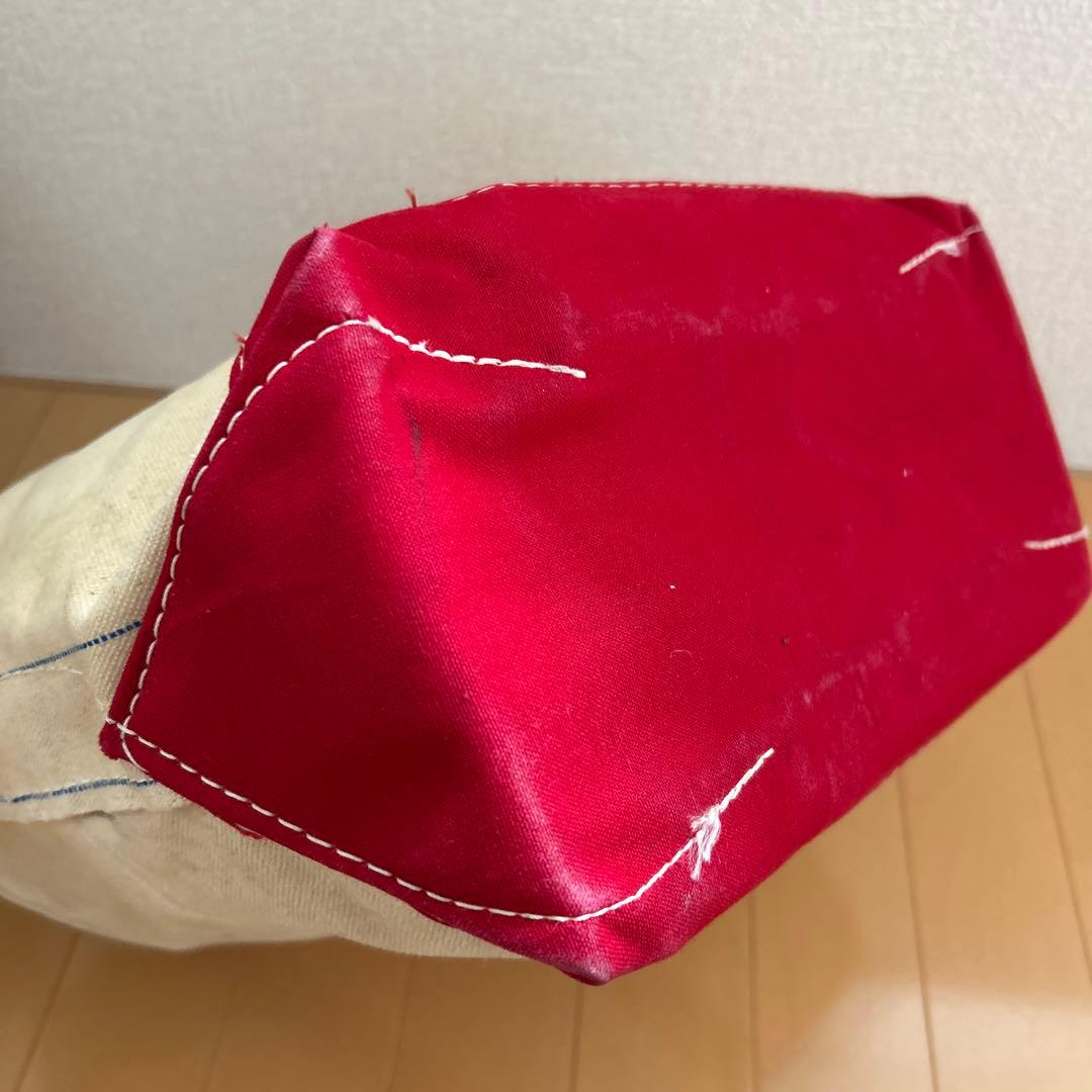 80s ガイド2本 ギザタグ エルエルビーン トートバッグ レッド Mサイズ