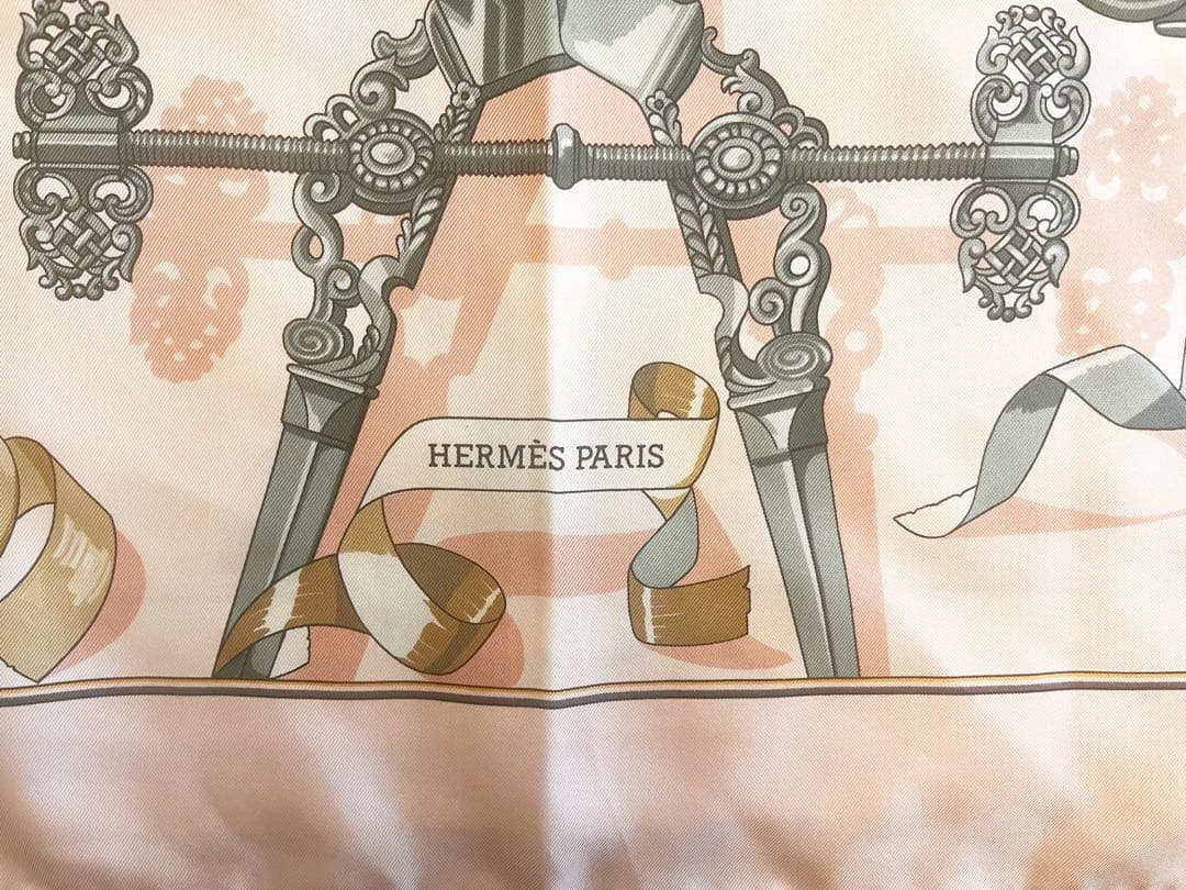 値下げ！エルメス HERMES 90 ピンク　スカーフ
