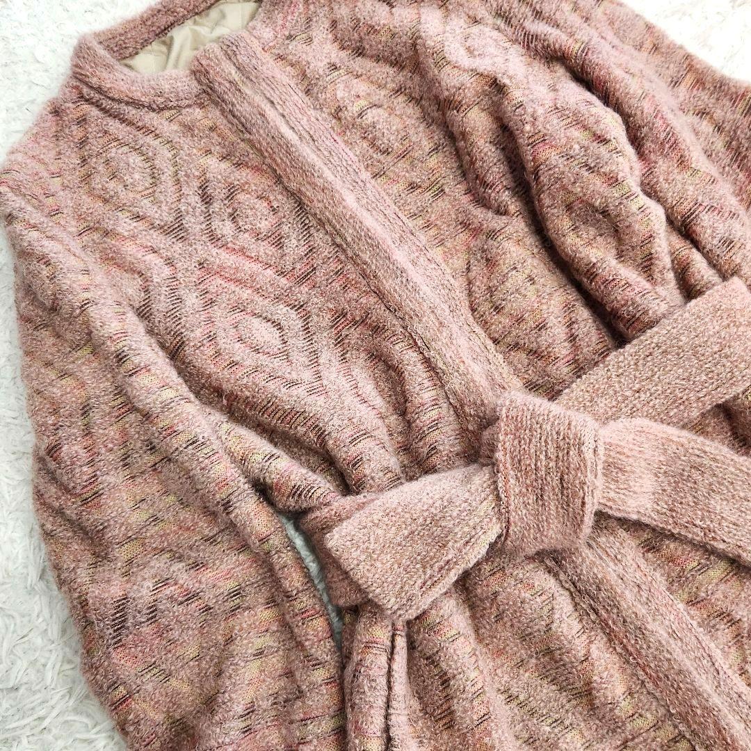✨大きいサイズ✨オレンジタグ✨ミッソーニ❣️ベルテッドコート　44　モヘヤ50%