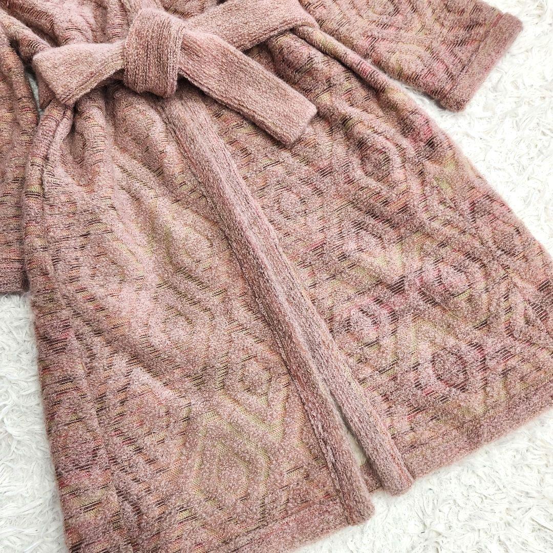 ✨大きいサイズ✨オレンジタグ✨ミッソーニ❣️ベルテッドコート　44　モヘヤ50%