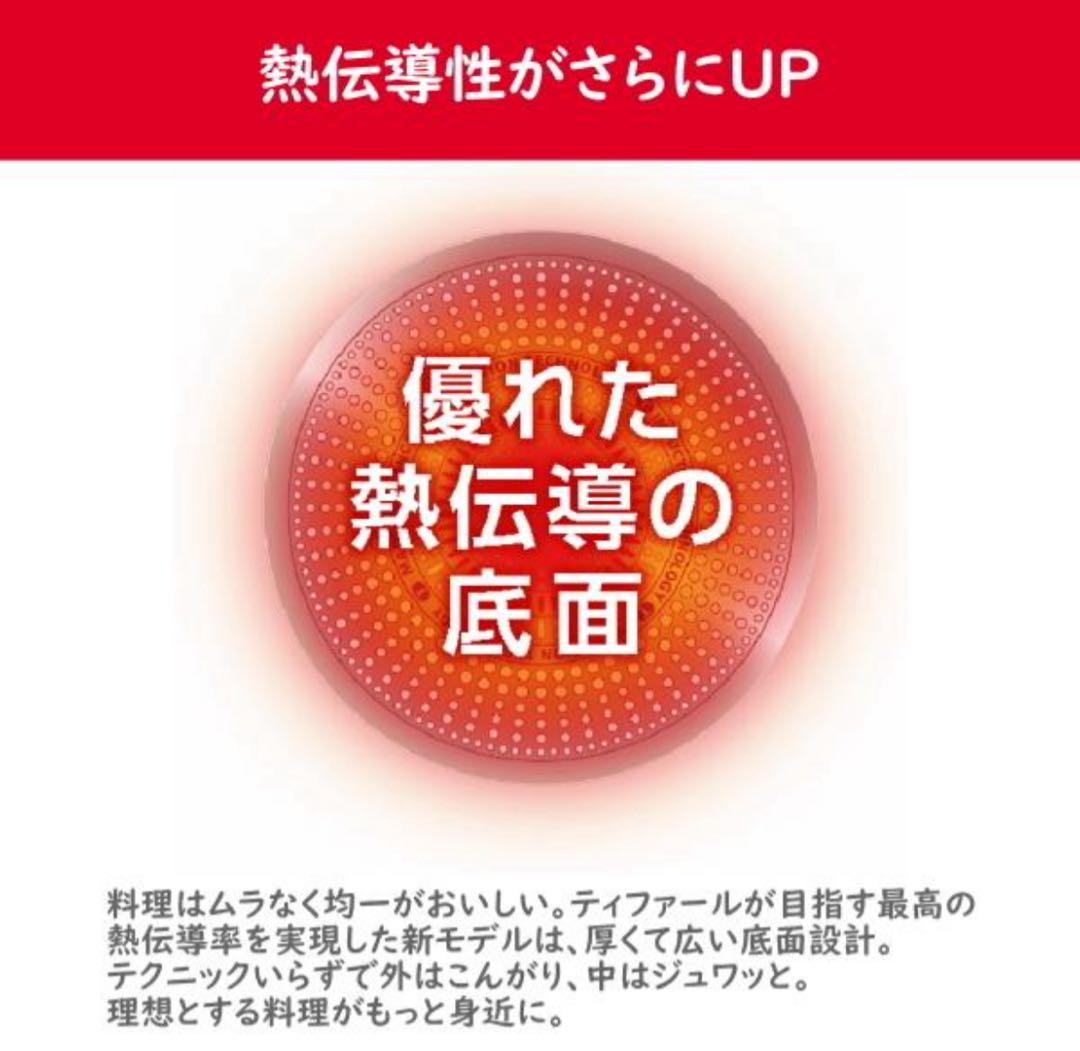 ティファール　アンリミテッド　ウォークパン　フライパン　IH対応　ガーネット赤