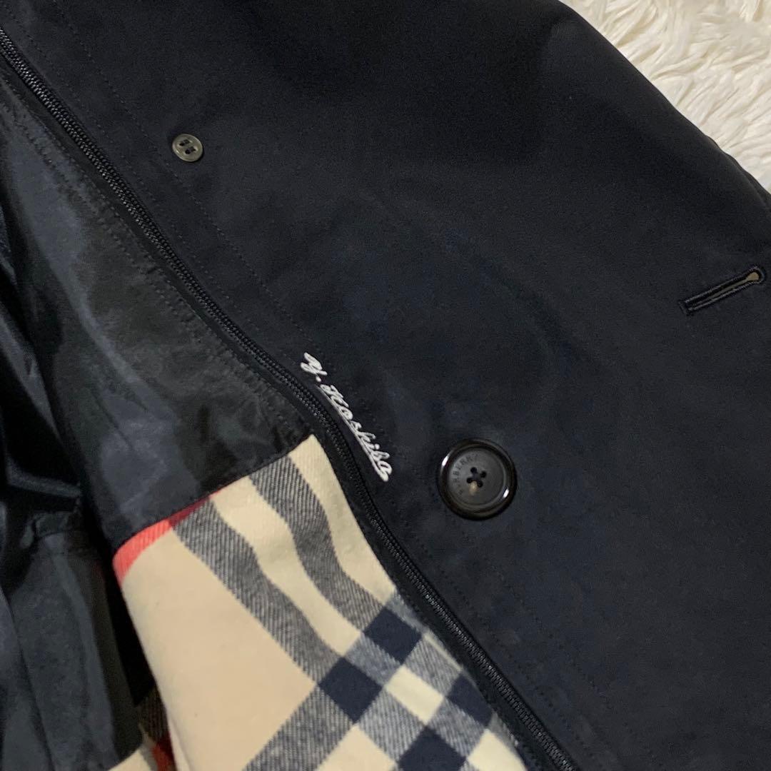 美品　バーバリーロンドン　トレンチ　メガチェック　カシミヤ混　羊毛　ベルト