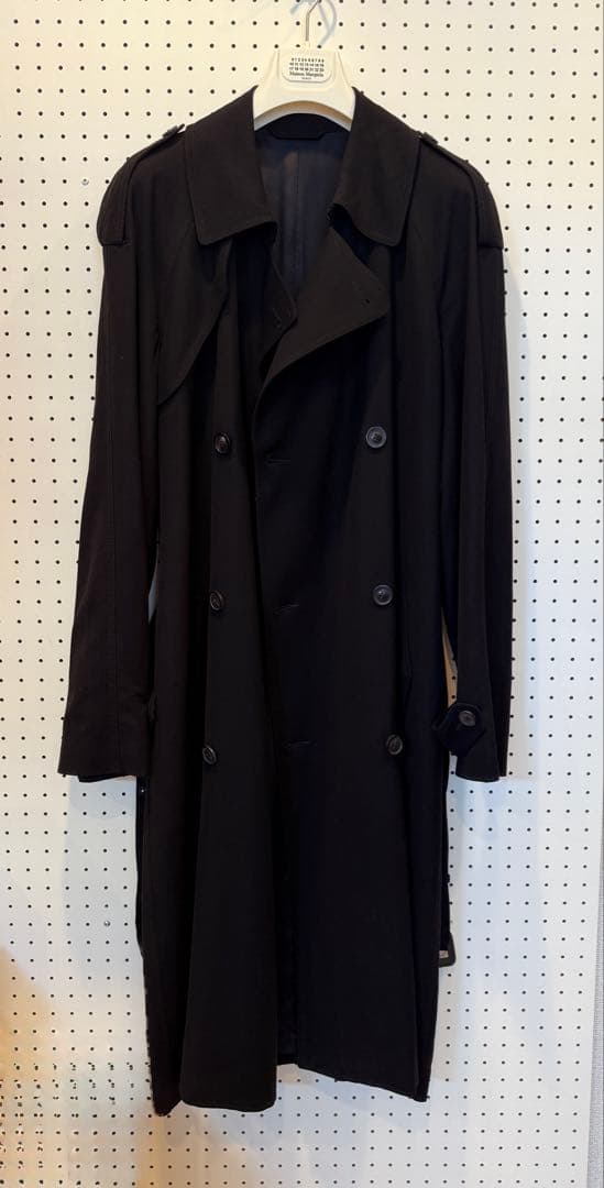 美品　Margiela 2010AW ロングトレンチコート ブラック