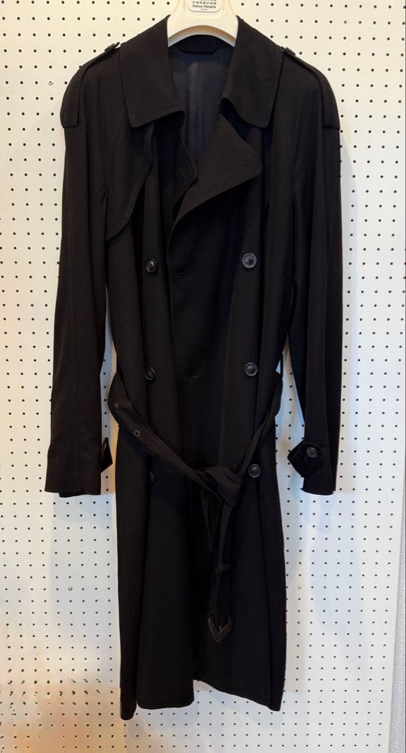 美品　Margiela 2010AW ロングトレンチコート ブラック