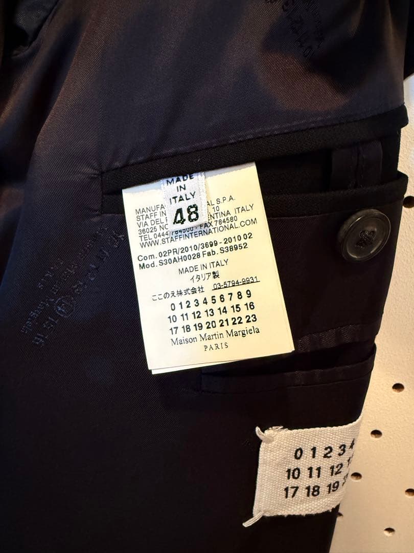美品　Margiela 2010AW ロングトレンチコート ブラック