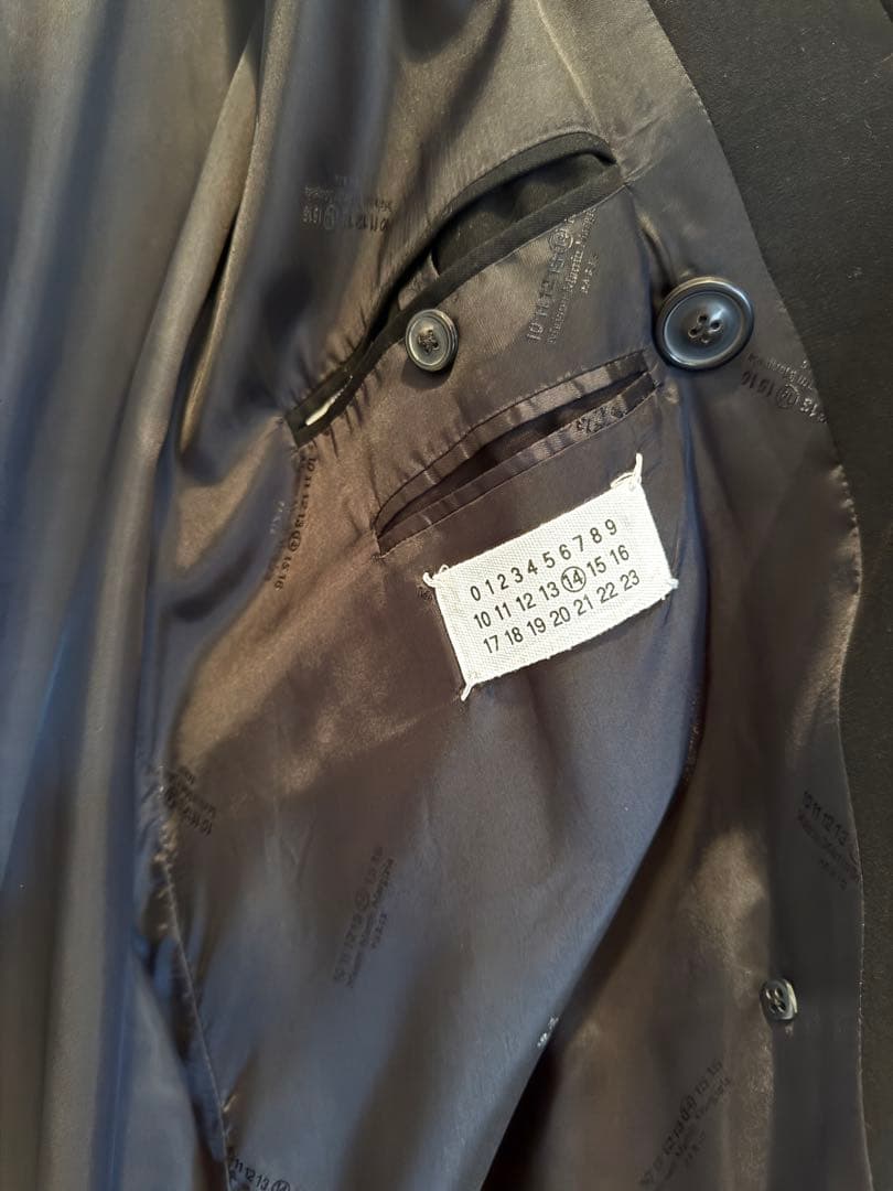 美品　Margiela 2010AW ロングトレンチコート ブラック