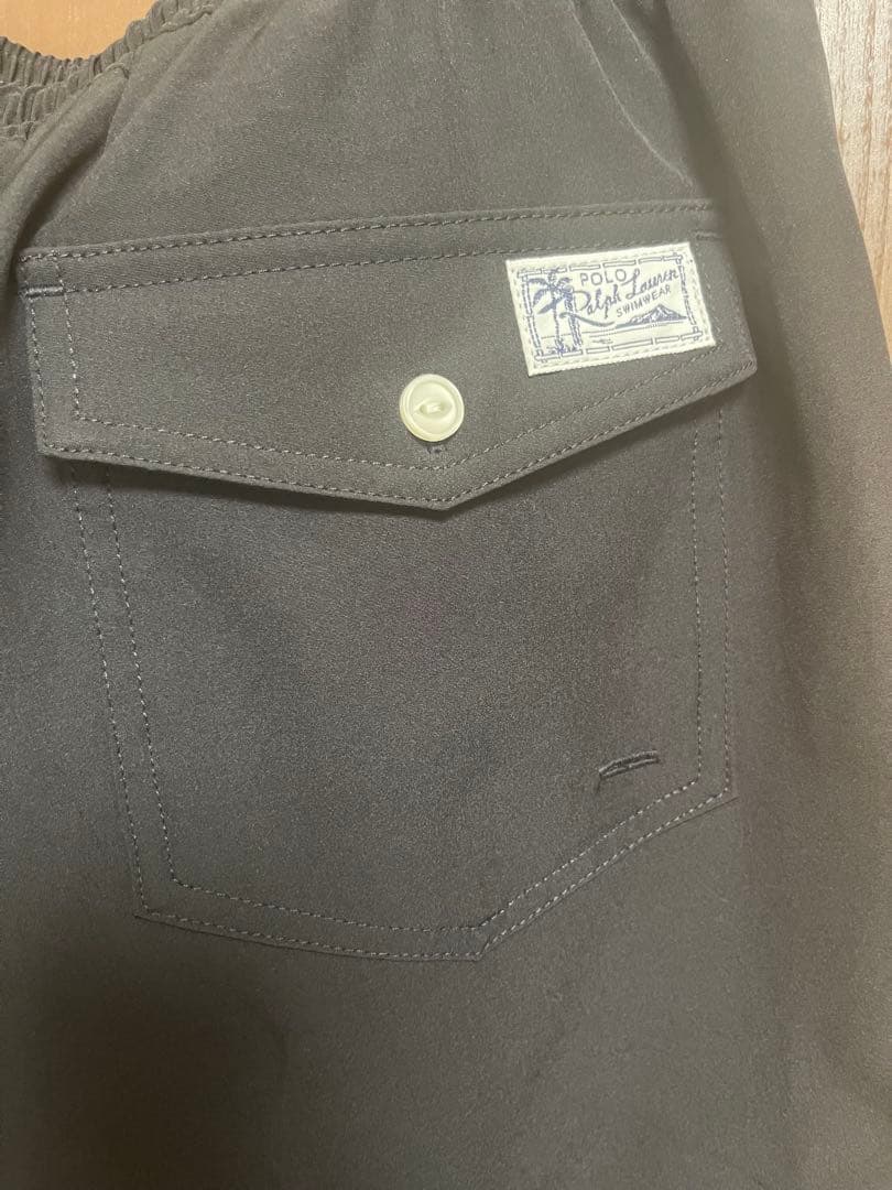 【新品未使用】POLO Ralph Laurenポロロゴ刺繍入り黒水着M