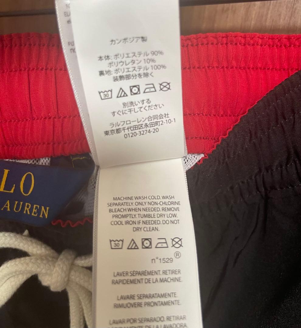 【新品未使用】POLO Ralph Laurenポロロゴ刺繍入り黒水着M