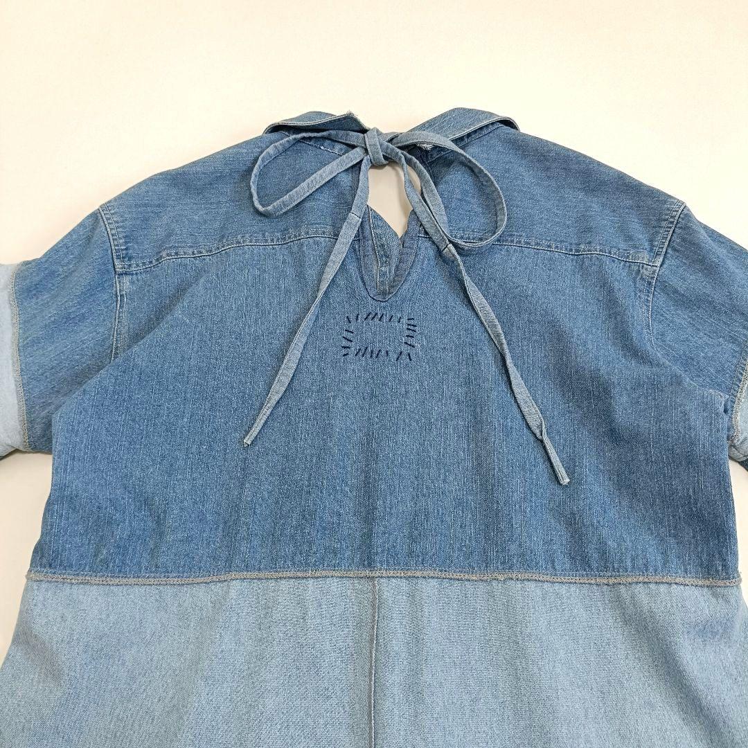 RH Vintage パッチワークデニムフリルワンピース ドレス