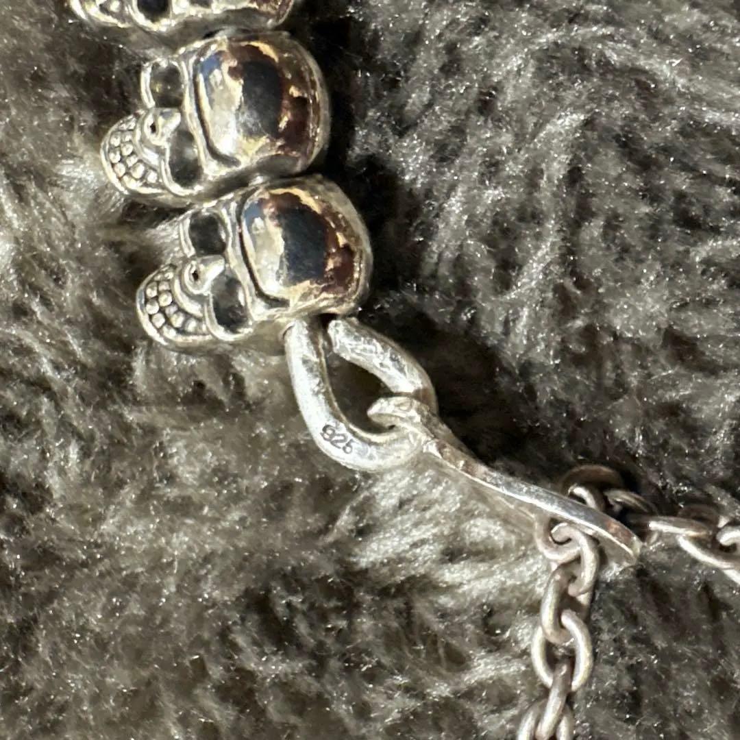 925 刻印あり silver skull bracelet y2k 箱付き