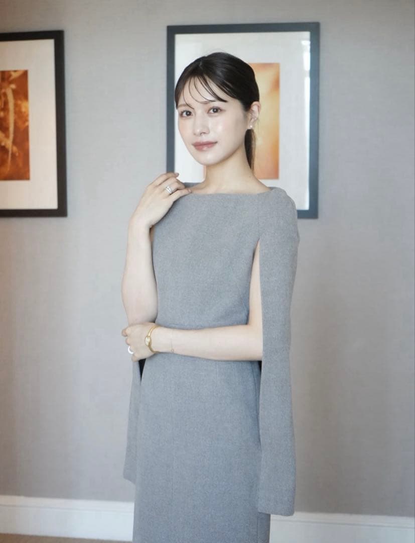 【新品】laubeblanc Narrow line Cape Dress