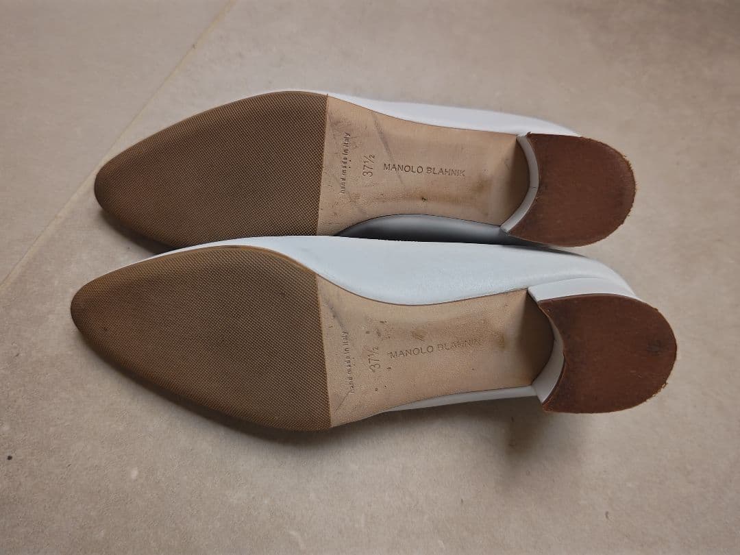 よーぜふさま専用 MANOLO BLAHNIK ホワイト 5センチヒール