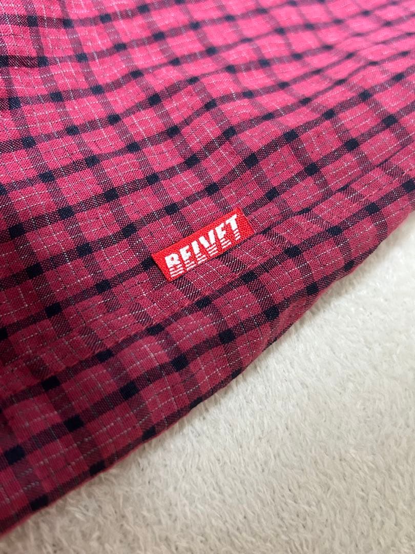 トップス Belvet Cropped checkered shirt pink