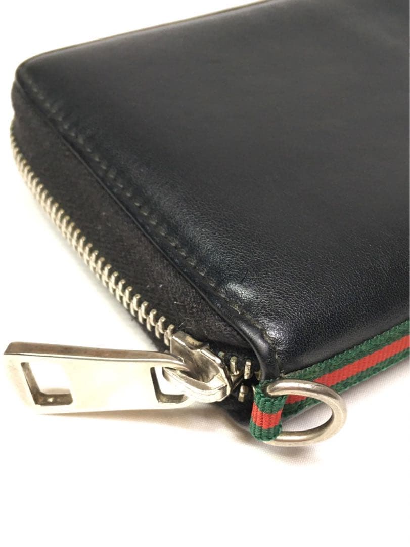 美品　グッチ　レザー　シェリーライン　長財布