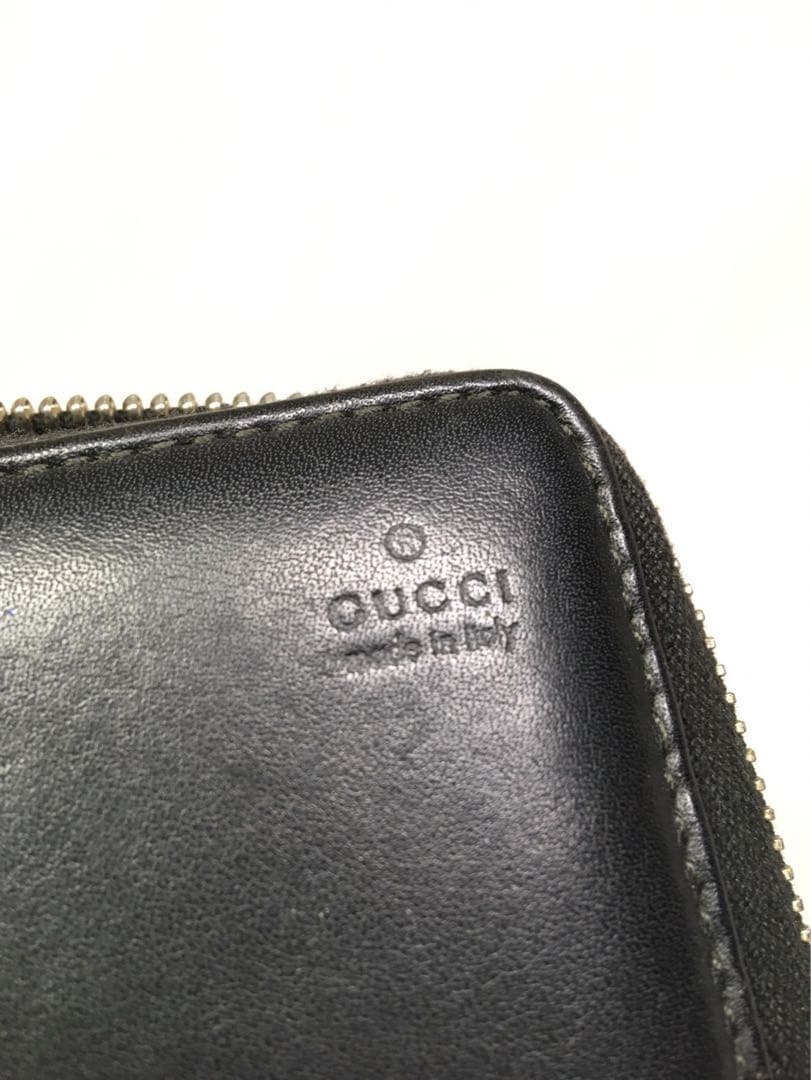 美品　グッチ　レザー　シェリーライン　長財布