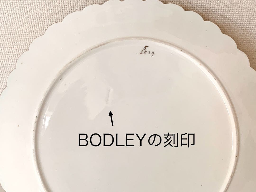 希少◾️イギリスアンティークEJDBodley金彩手描きプレート ヴィクトリア時代
