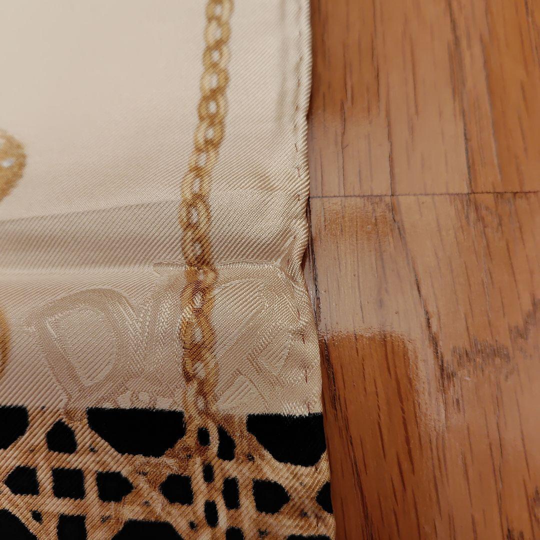 【ビンテージ】Christian Dior シルクスカーフ チェック柄