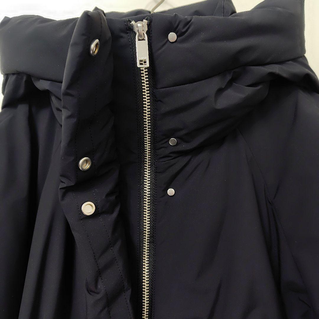 ✧CLANE✧ BALLOON HOODIE LONG DOWN COAT 黒
