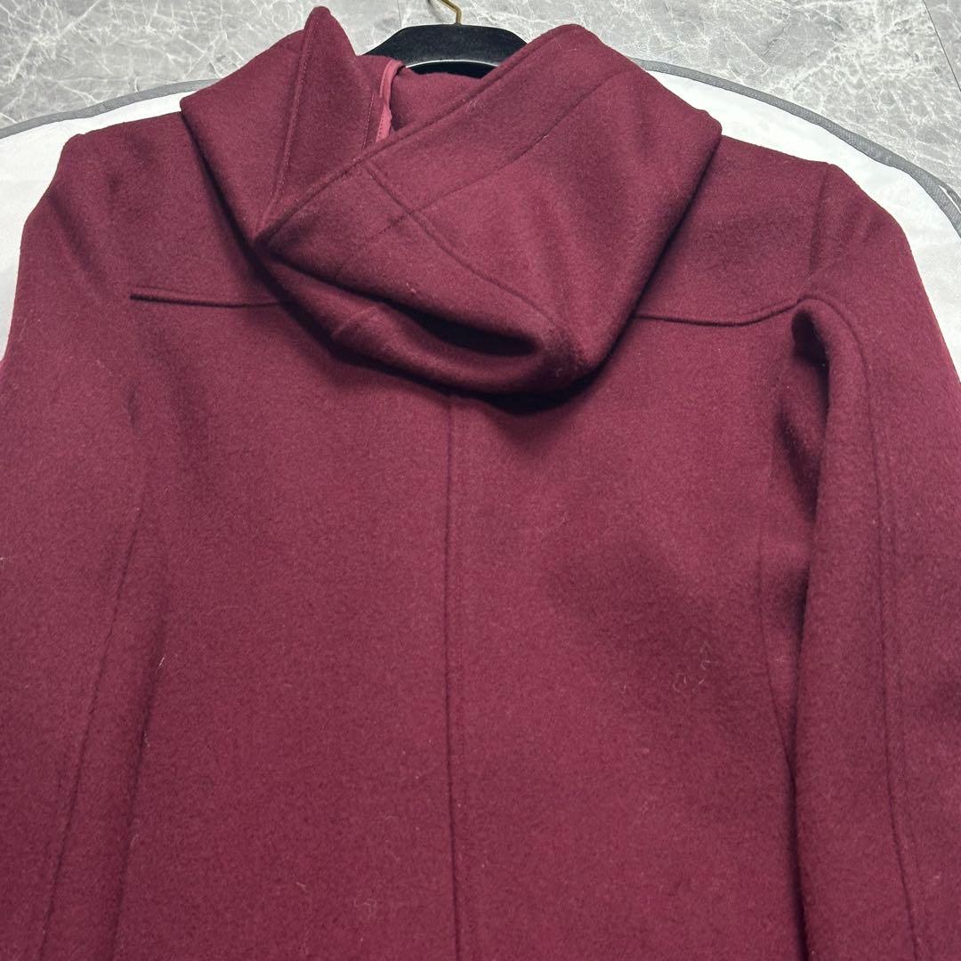 22年品♡新品タグ付き　アナイ　フード付きダッフルコート　ボルドー　38