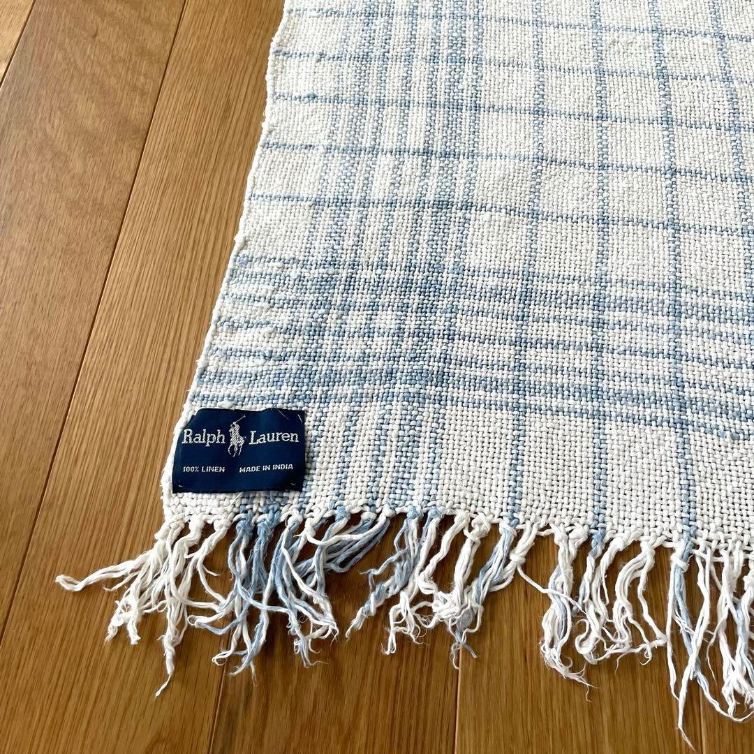 ラルフローレン ホーム 大きな ラグ マット リネン