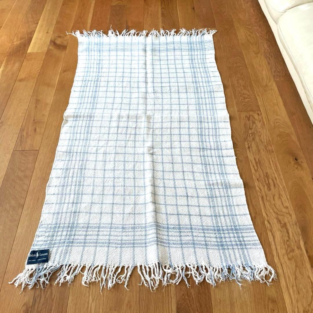 ラルフローレン ホーム 大きな ラグ マット リネン