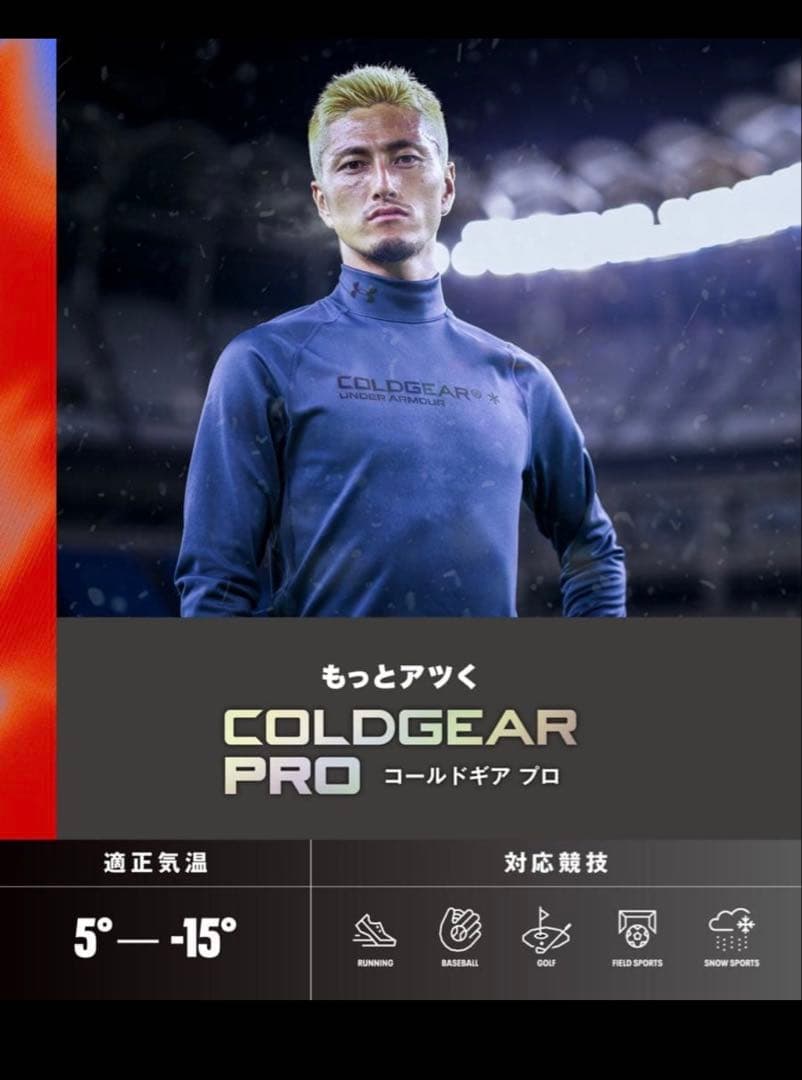 UAコールドギア プロ フィッティド ロングスリーブ シャツ