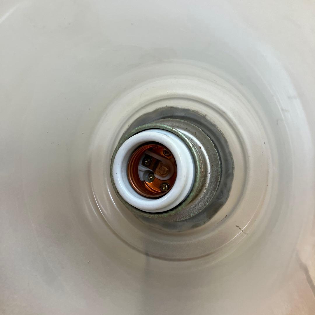 D-2 ③ 昭和レトロ フリル型 ガラスシェード ペンダントライト シーリング