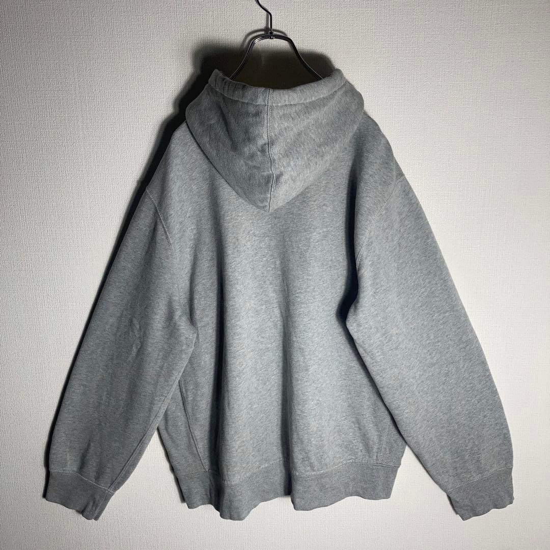 【肉厚】RALPH LAUREN フルジップ パーカー 刺繍ロゴ グレー 2XL