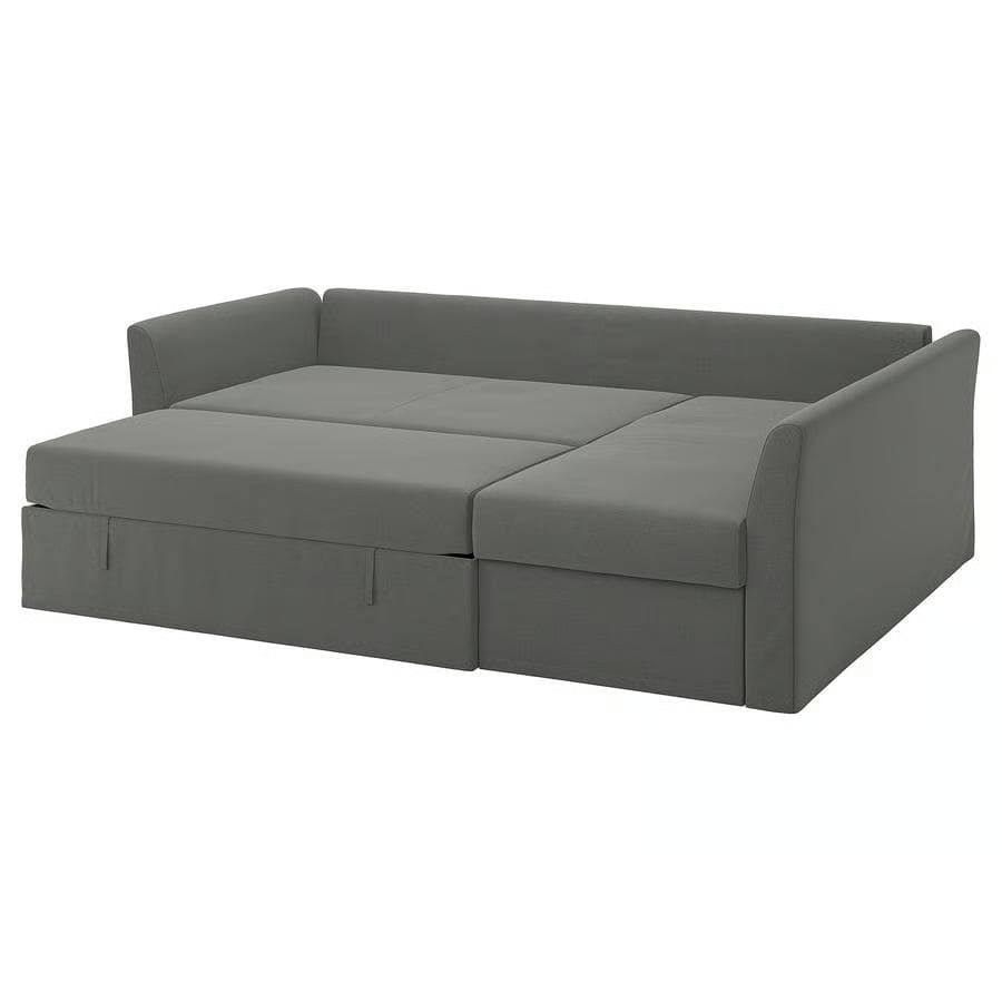 IKEA ホルムスンド コーナーソファベッド ミディアムグレー