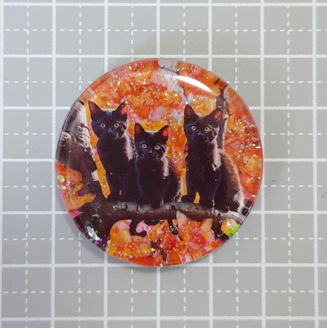 レジン　猫　ヘアゴム　ブローチ　ポニーフック　No.228