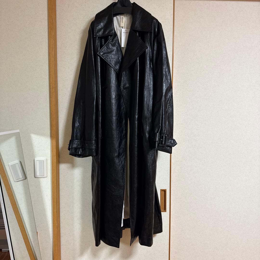 SHINYAKOZUKA TRENCH　PUレザートレンチコート