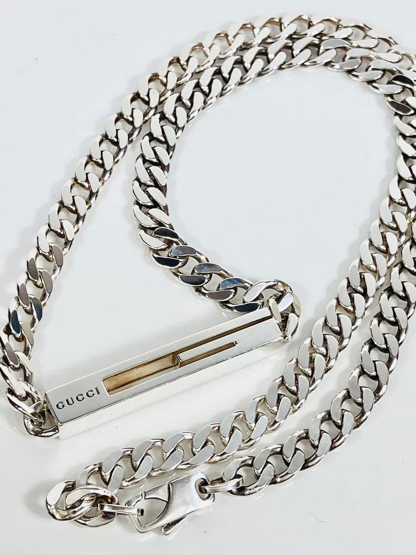 【超美品】GUCCI カットアウトG 喜平チェーン ネックレス SV925