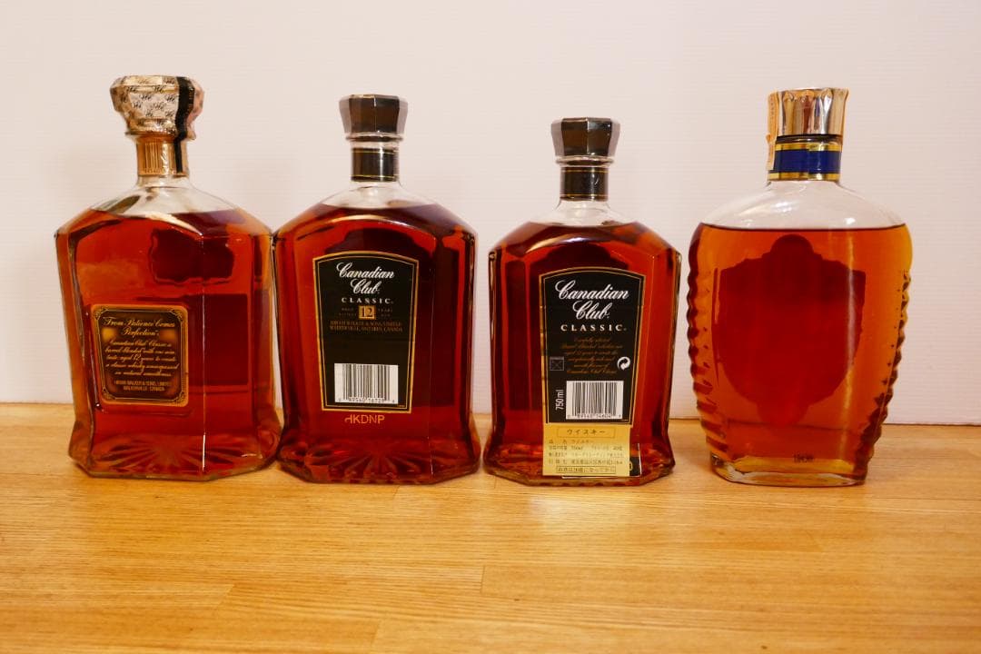 カナディアン・クラブ 12年 1000ml 等,古酒ウイスキー 4本セット