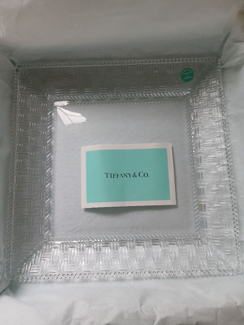 Tiffany & Co. クリスタル正方形皿　(新品未使用)