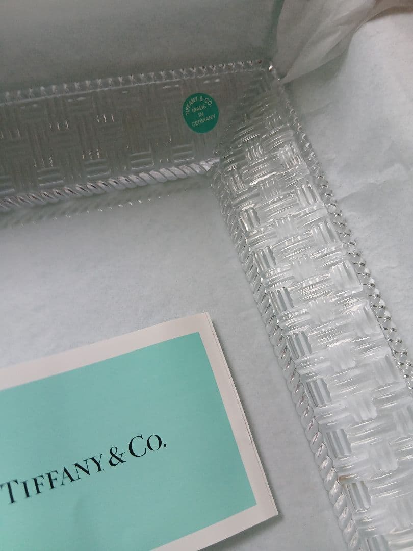 Tiffany & Co. クリスタル正方形皿　(新品未使用)