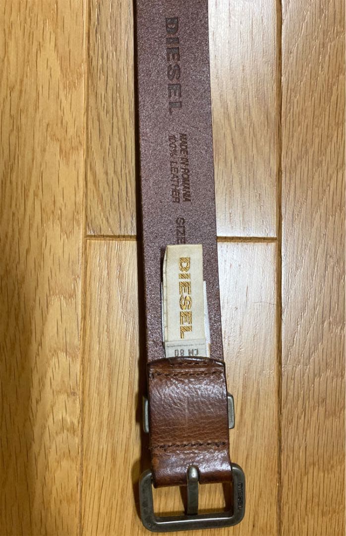 diesel ベルト 本革 メタルロゴ スタッズ