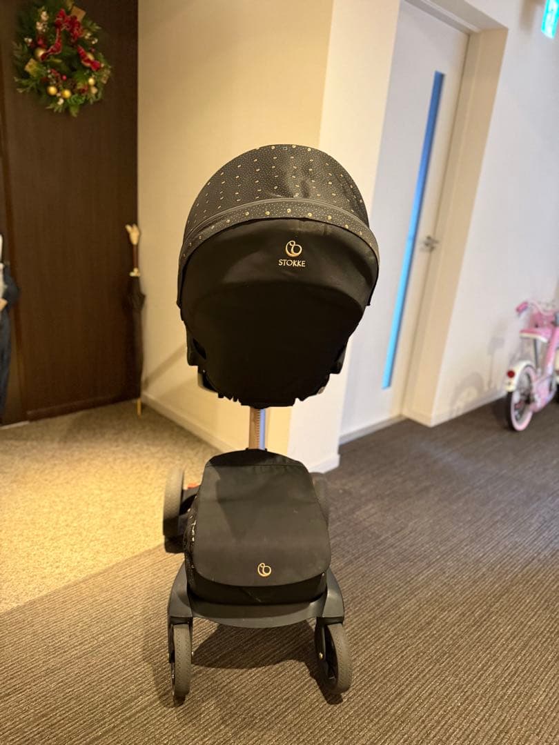 る*ん様 Stokke ベビーカー ブラック ポルカドット
