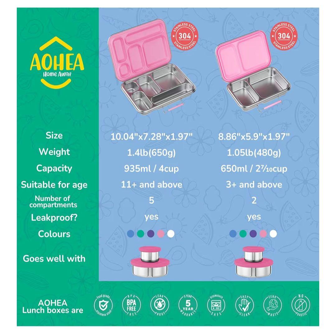 AOHEA 高品質ステンレス製弁当箱 ピンク 4カップ¥18.235
