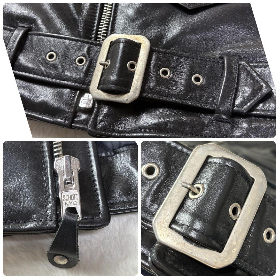 美品 馬革 ワンスター schott 613uht ライダースジャケット USA