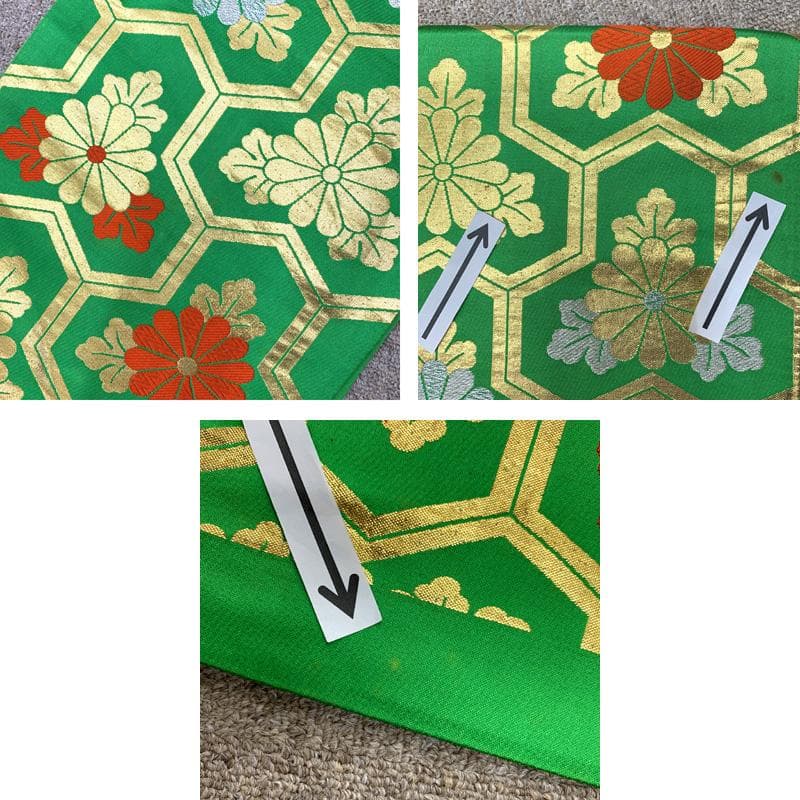 409ag21□七五三 七歳 女児 着物&袋帯 金駒刺繍 絞染め 扇□状態良好